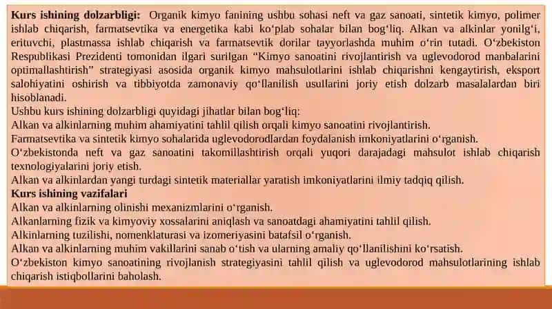 ALKANLARNING OLINISHI VA XOSSALARI 4