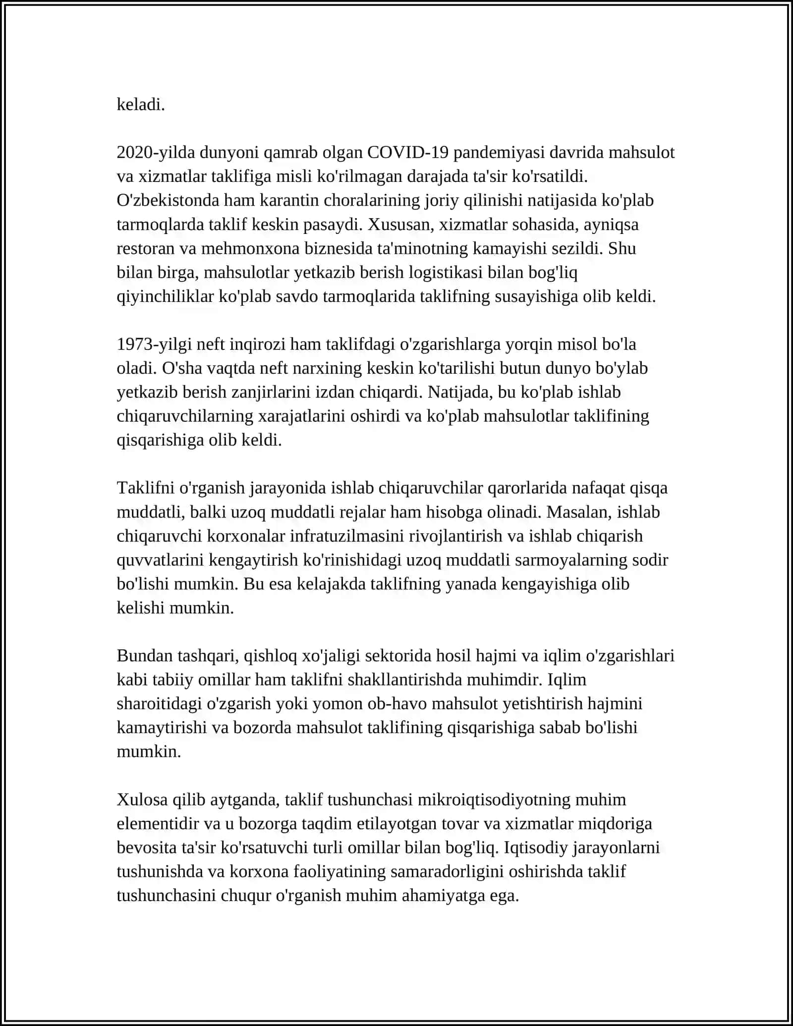 TAKLIF TUSHUNCHASI TAKLIF HAJMIGA TA'SIR QILUVCHI OMILLAR TAKLIF QONUNI 4