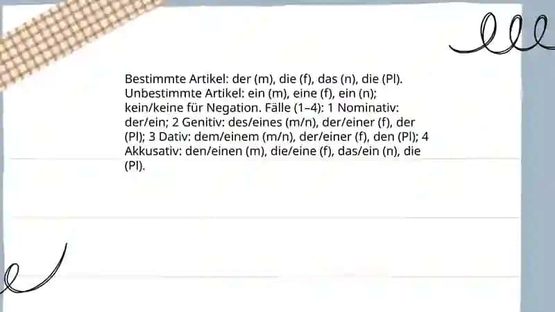 Grammatik:Auf einen Blick 4