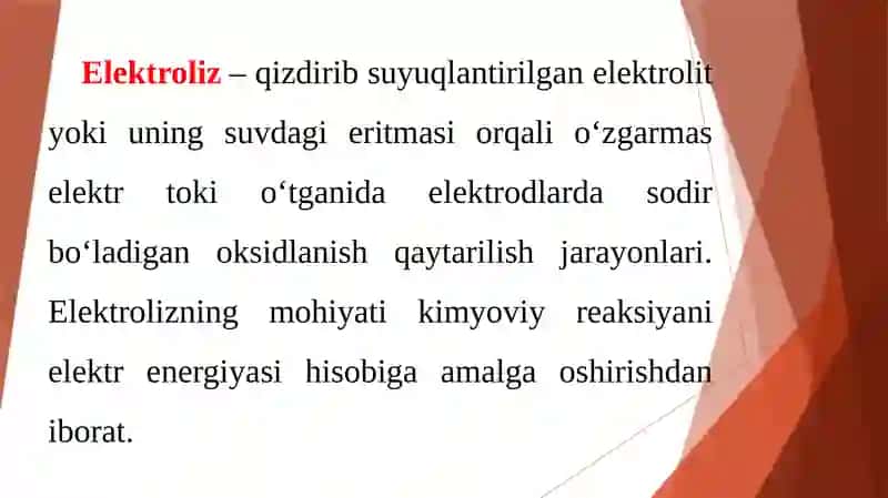Eritmalarning elektir o‘tkazuvchanligi 4
