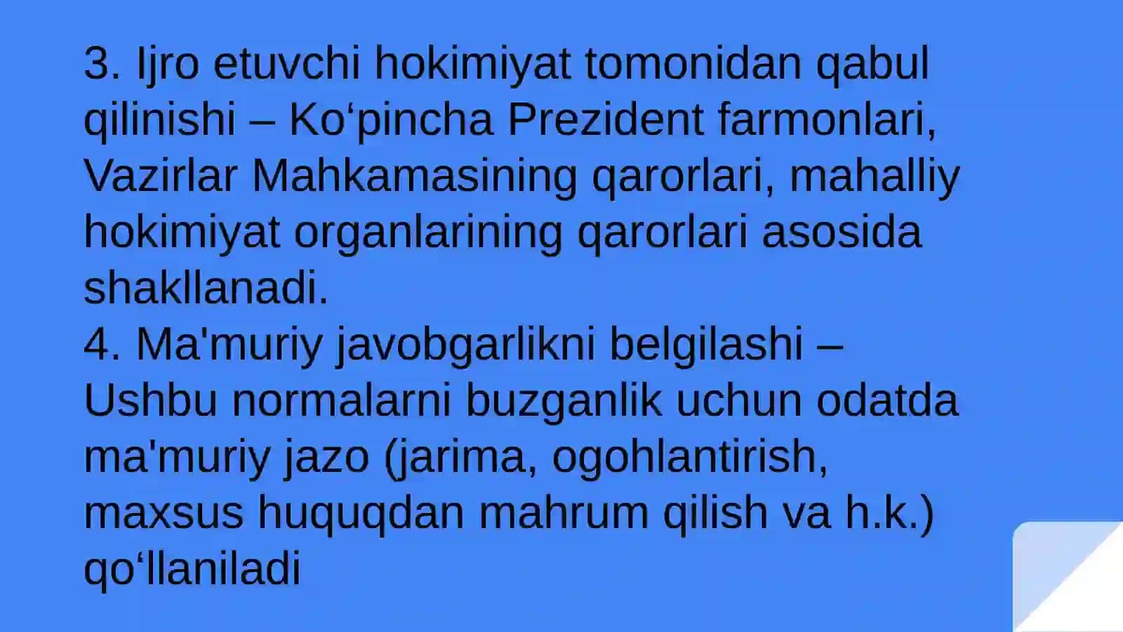 Ma’muriy huquqiy normalar 4