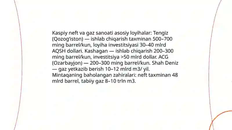 Kaspiy sohalar boʻyicha Web sahifa yaratish 4