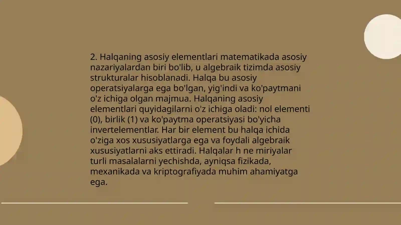 Halqa va uning xossalari 4