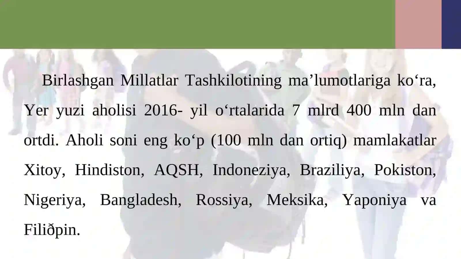 Yer yuzi aholisi, irqlar 4