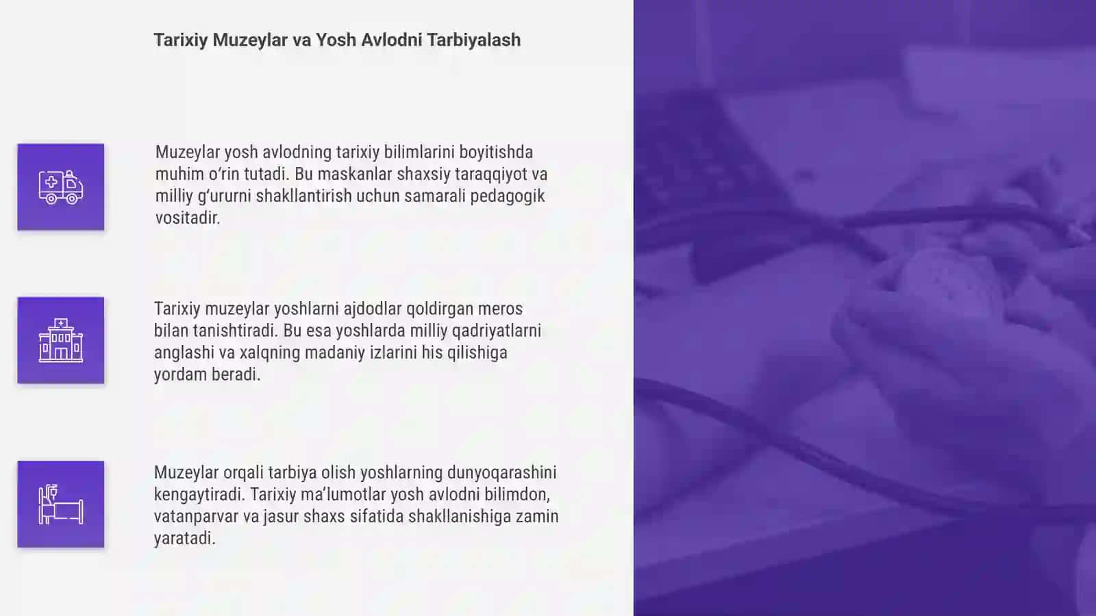Tarbiyaviy ishlarda muzeylarning órni 4