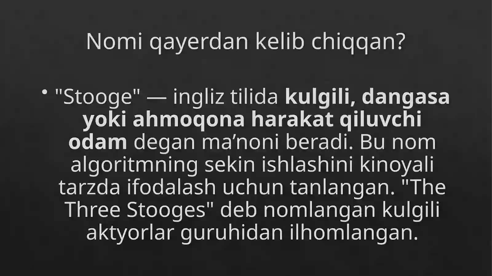 Stooge Sort algoritmi 4