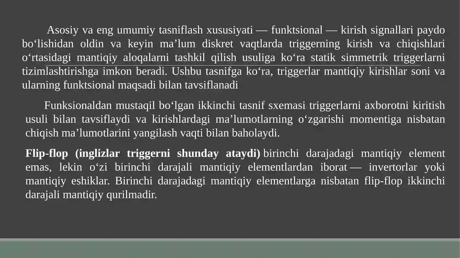 Triggerlar. Asinxron triggerlar 4