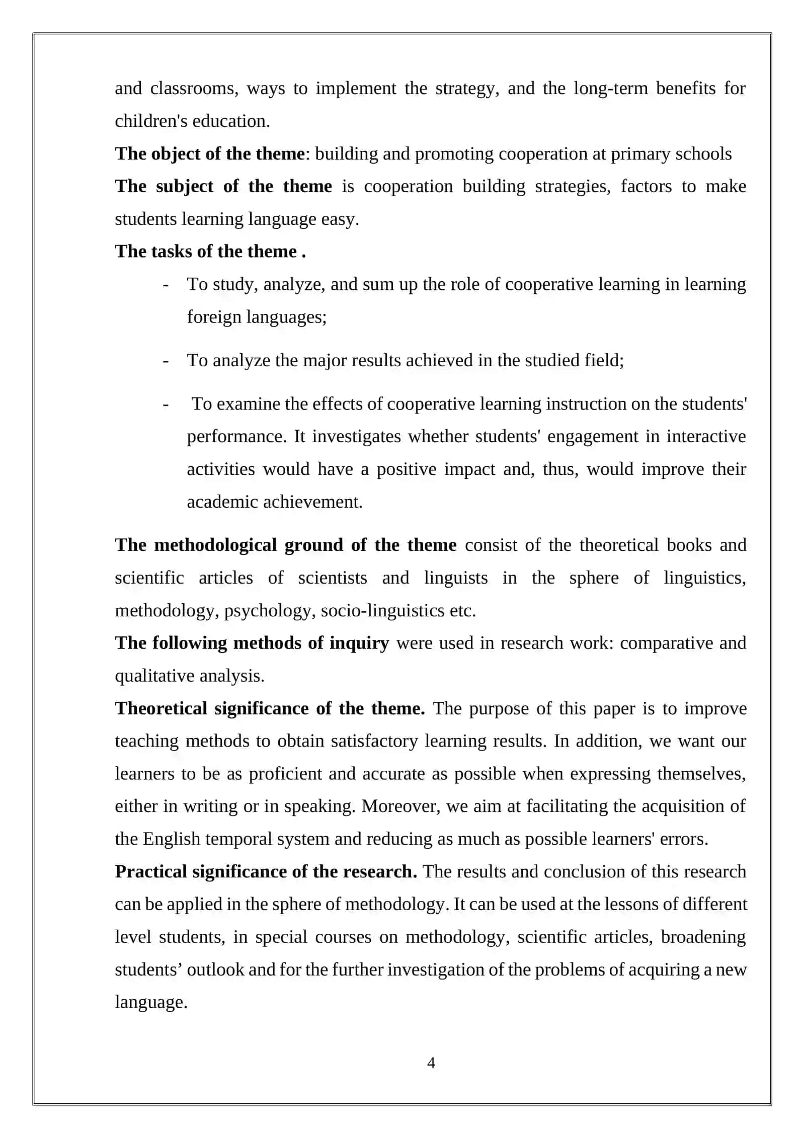 Developing cooperative learning in EFL 4