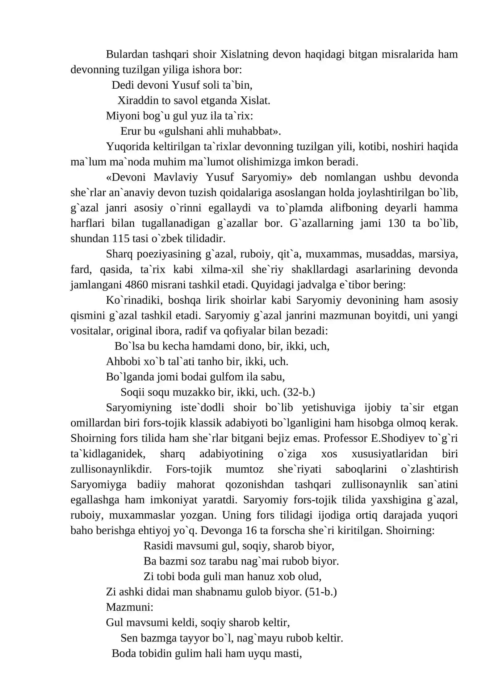 «Devoni Mavlaviy» Yusuf Saryomiy 4