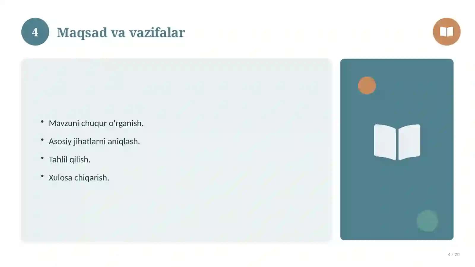Informatika fanidan 5-sinf: yakuniy takrorlash darsi 4