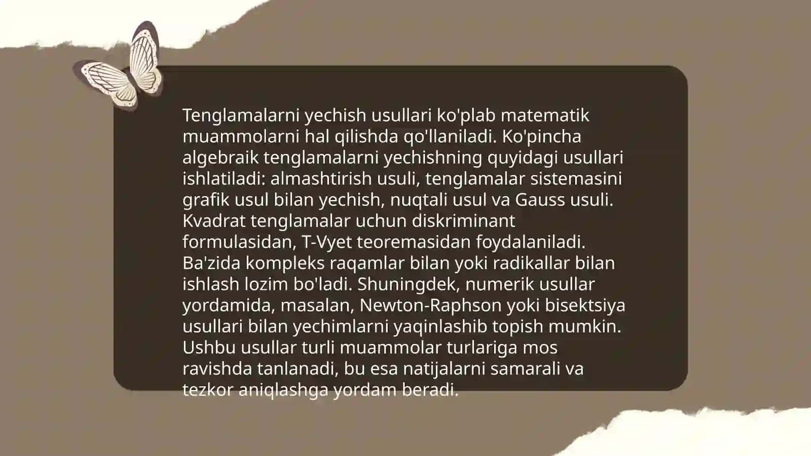 Algebra elementlarini o‘rgatish metodikasi 4