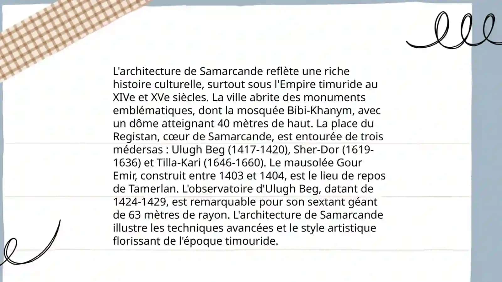 Samarcande: Histoire et Architecture 4