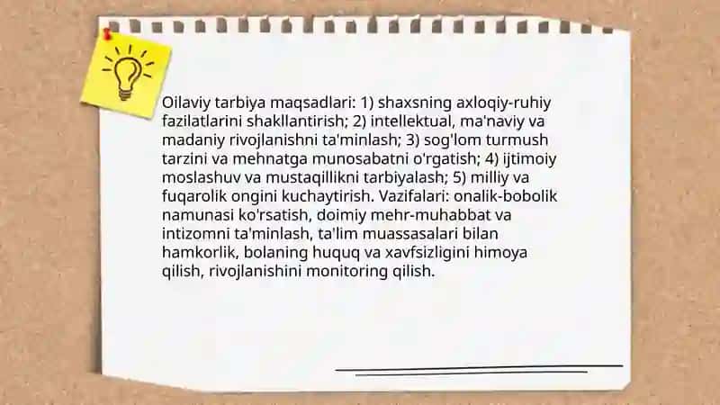 Oilada tarbiya asoslari 4