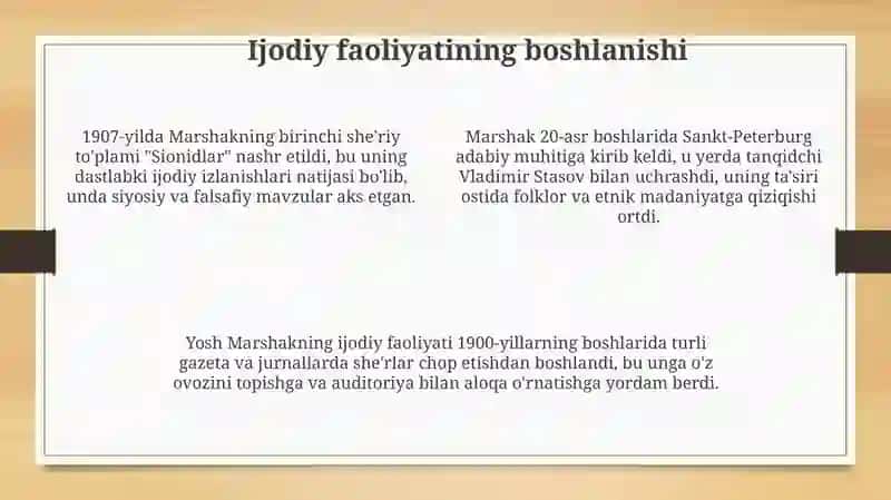 Samuil Marshakning hayoti va ijodi 4