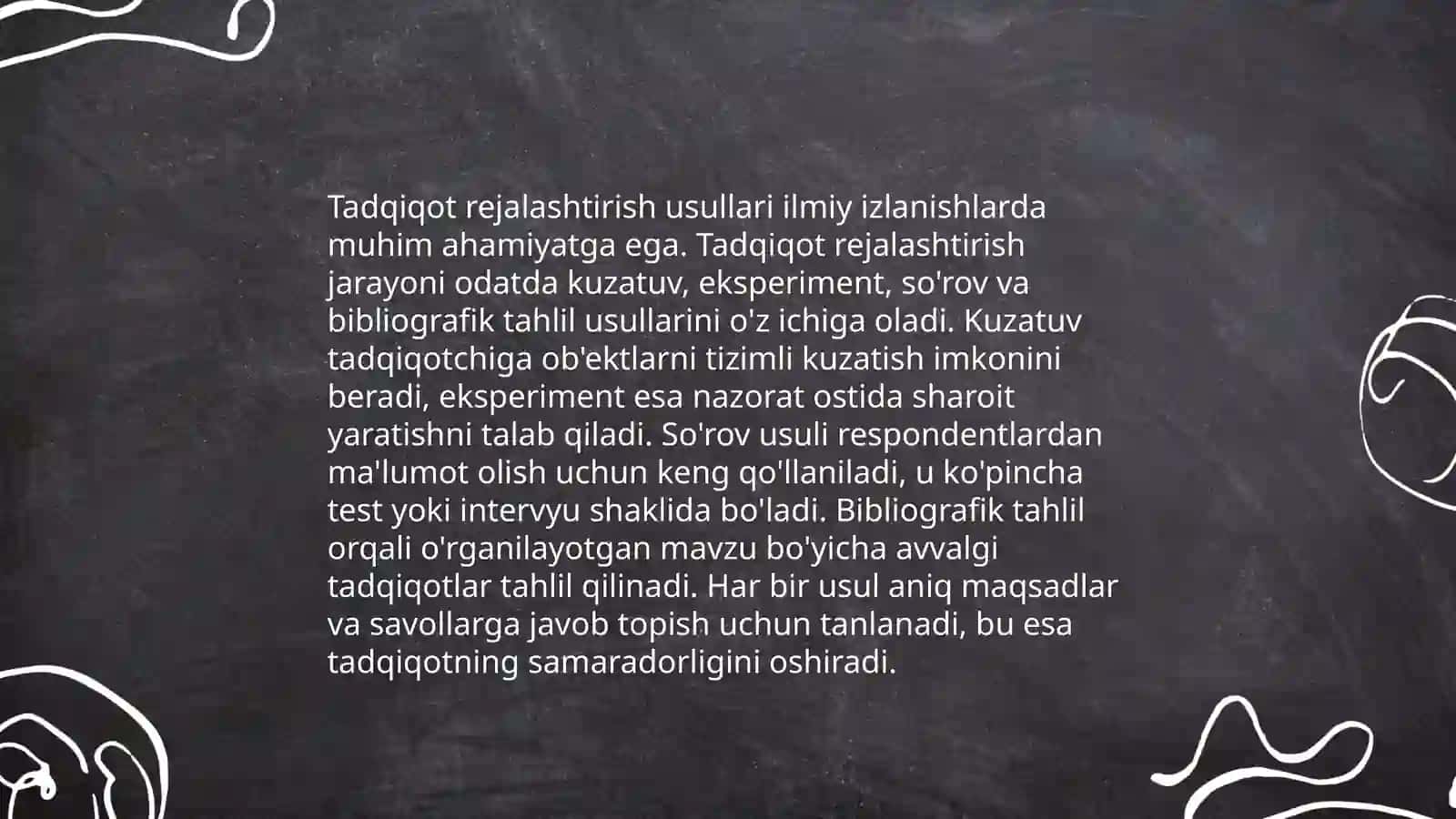 Tadqiqot loyhasini ishlab chiqish 4