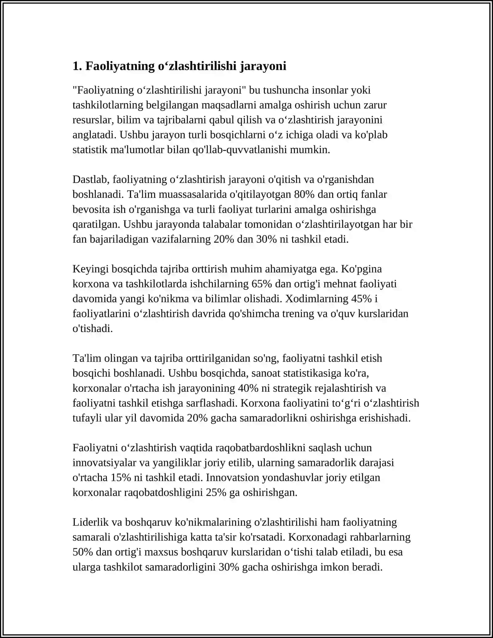 FAOLIYATNING ŎZLASHTIRILISHI VA MALAKALARNI EGALLASH 4