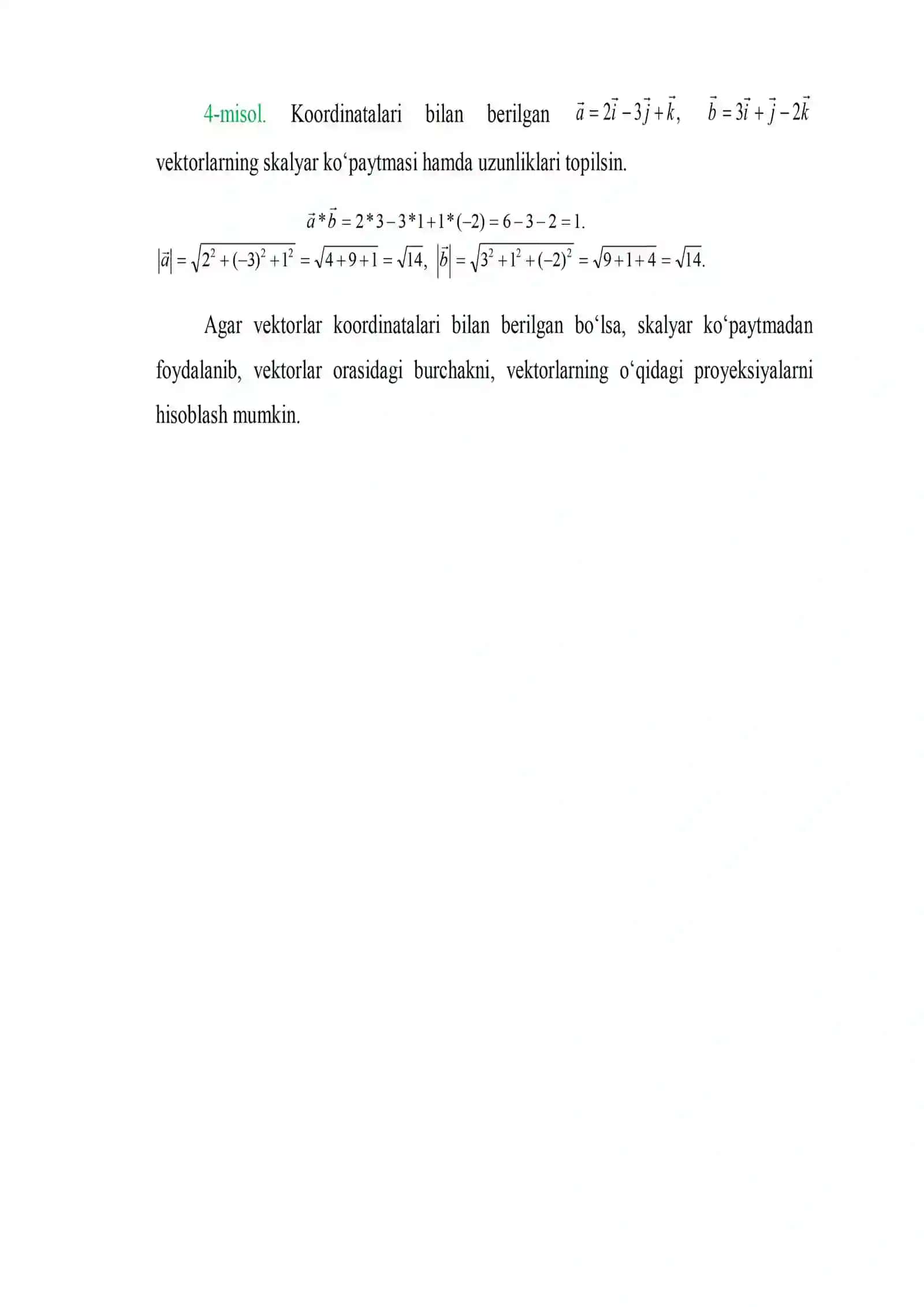 Мустакил ишлашга мисоллар 4