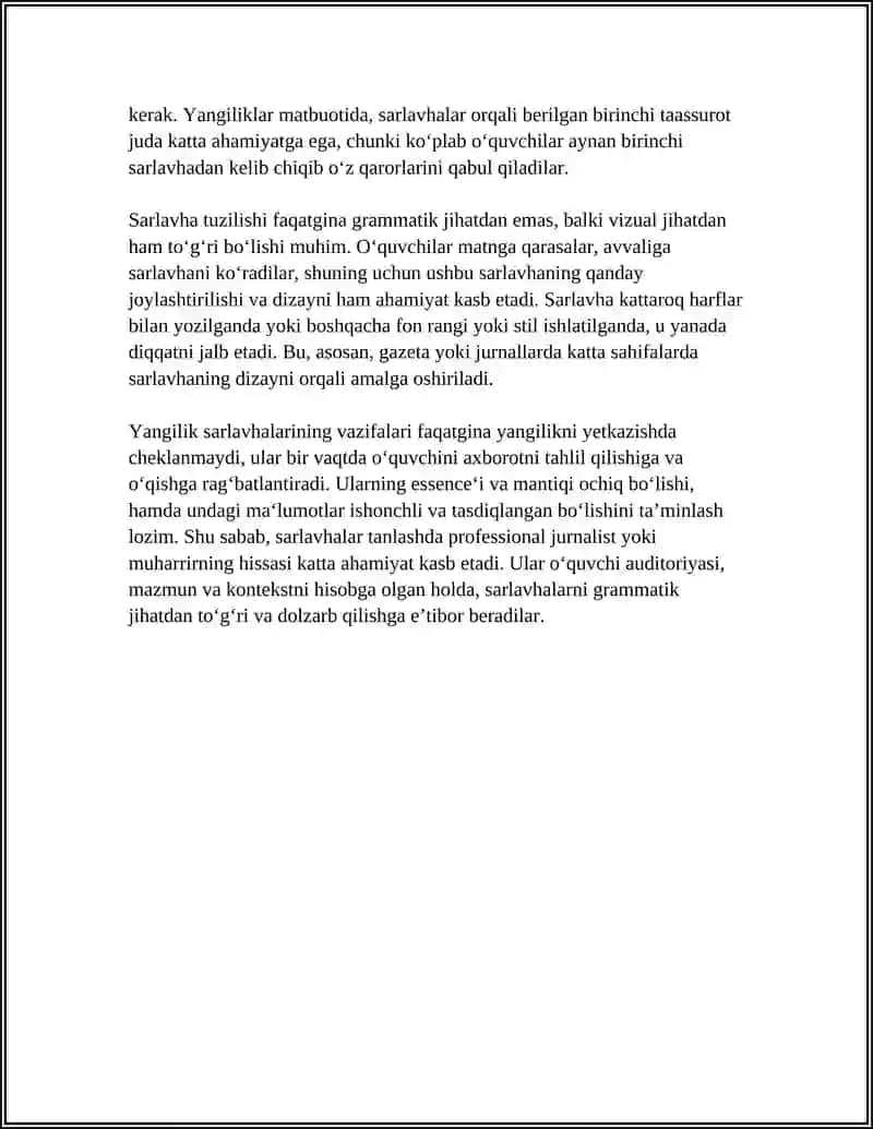 HEADLINE NEWS (READING WRITING) 4