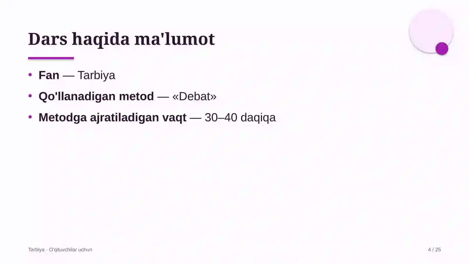 tarbiya darslarida debat metodidan foydalanish 8646 4