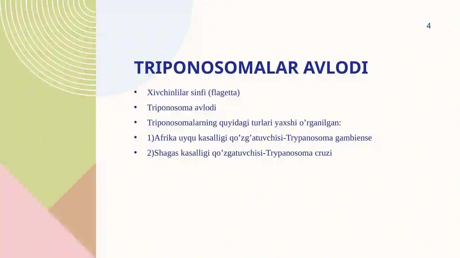 TIBBIYOT PARAZITOLOGIYASI 4