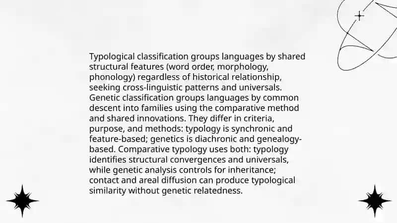 Comparative Typology as branch of Linguistics 4