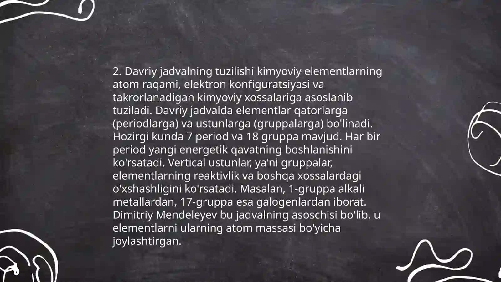 KIMYOVIY ELEMENTLARNING DAVRIY SISTEMASI 4