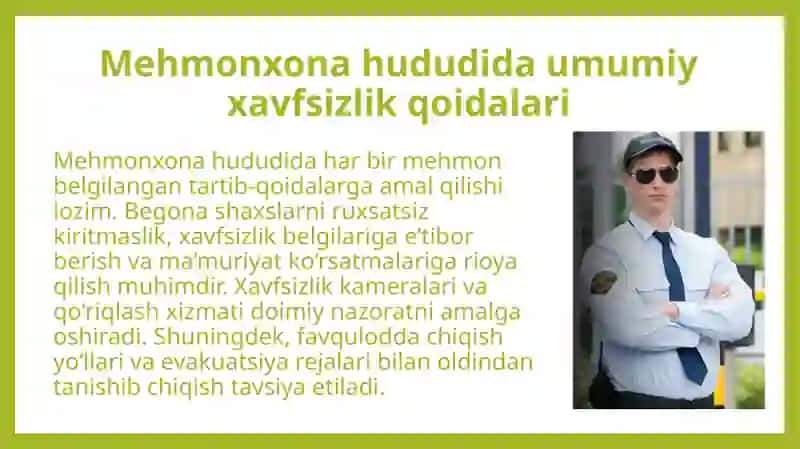 Mehmonxonada xavfsizlik qoidalari 4