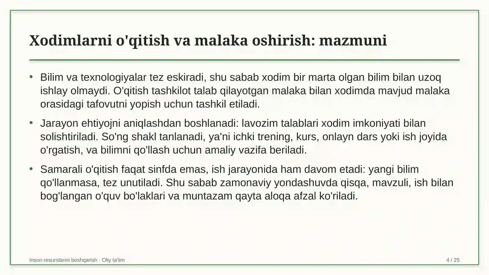 Texnikumlarda xodimlarni o'qitish va malakasini oshirish 4