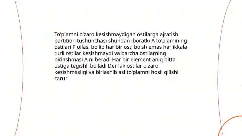 To'plamlarni sinflarga ajratish 4