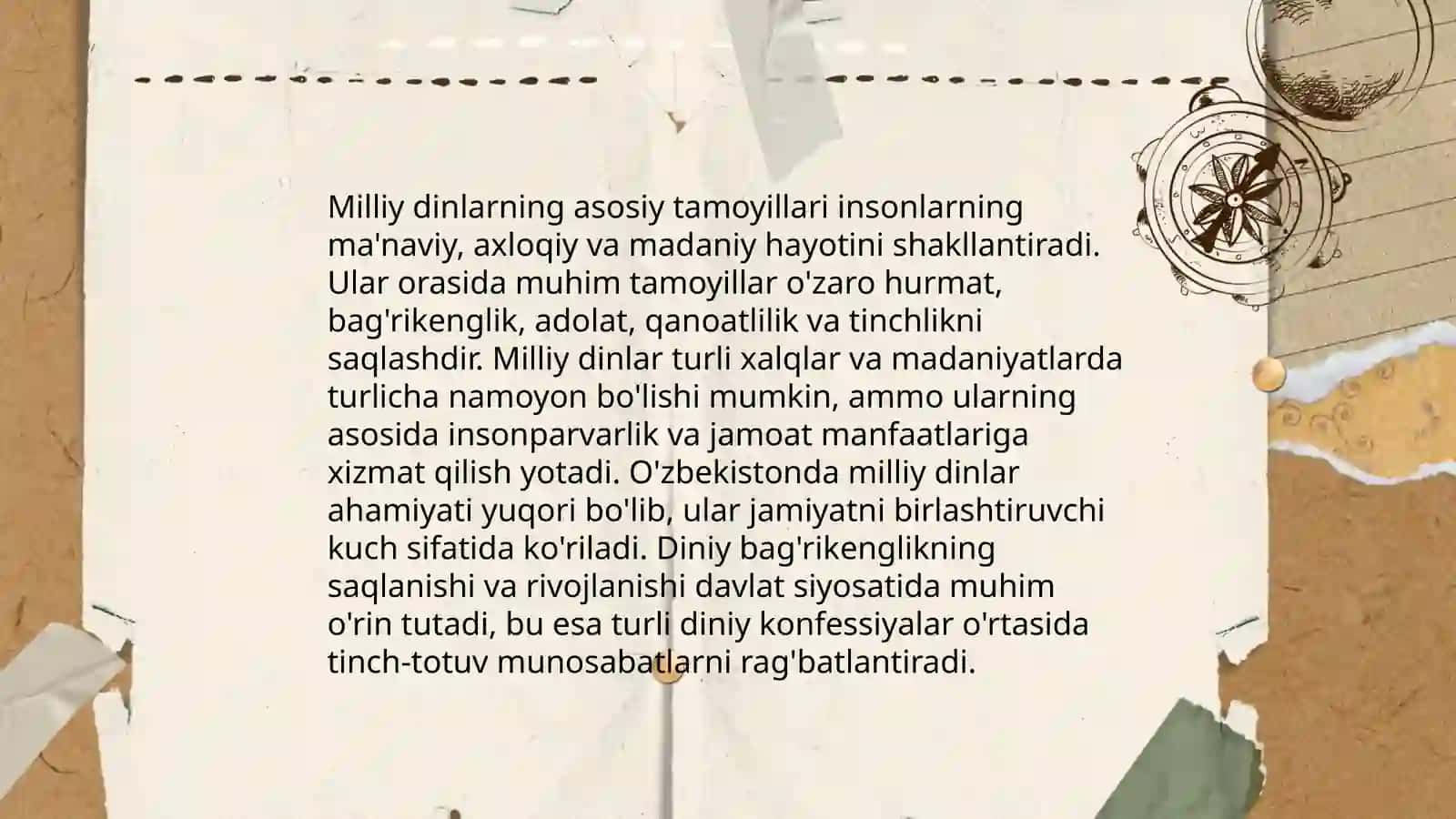 Milliy dinlar 4