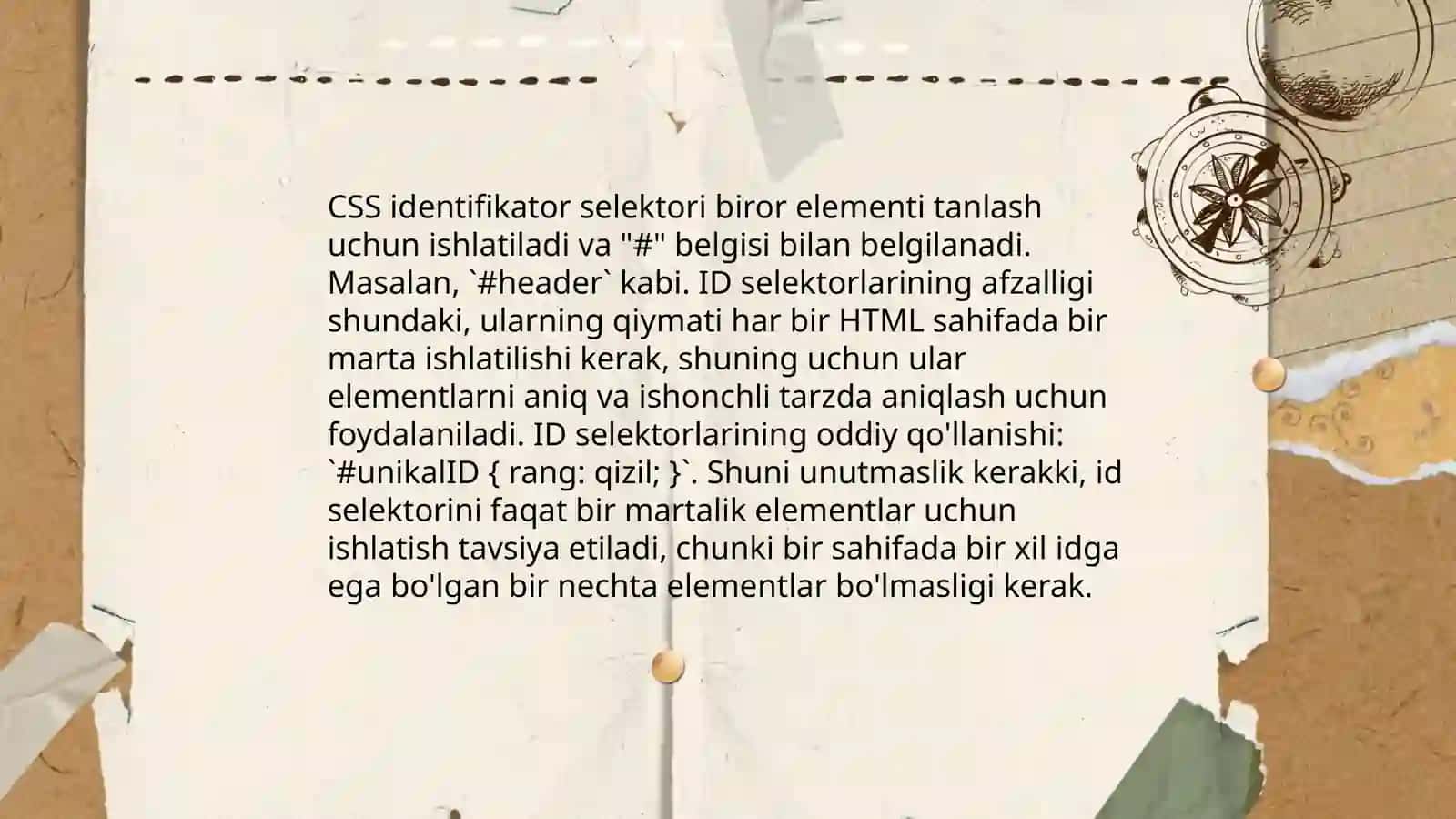 CSS sintaksisi CSS qoidalari 4