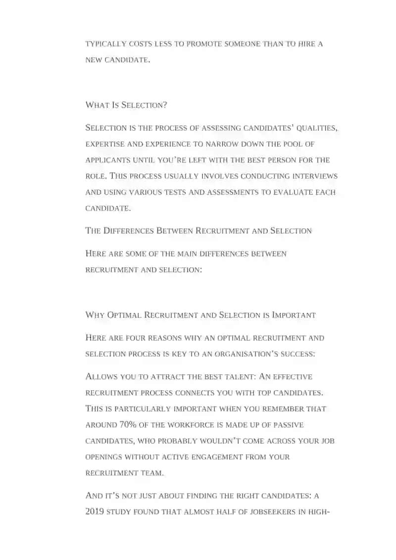 Recruitment and Selection Process 4