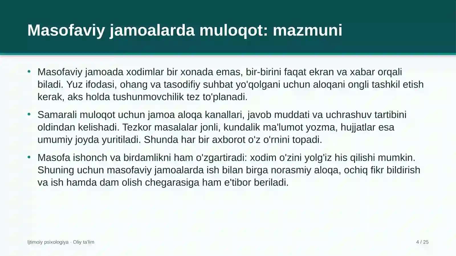 G'allachilikda masofaviy jamoalarda muloqot 4