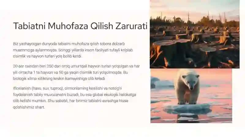 Tabiatdan unumli foydalanish 4