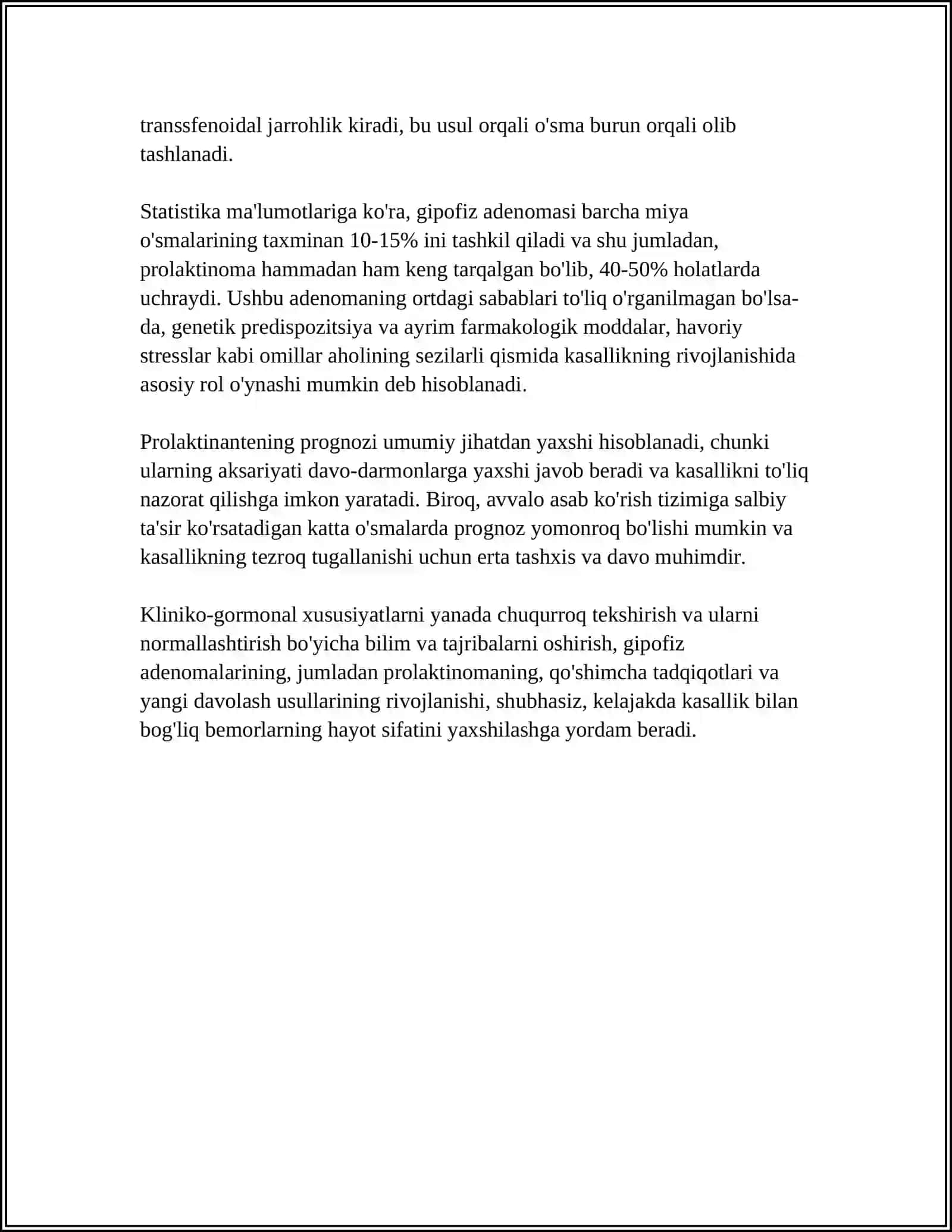 GIPOFIZ, EPIFIZ, GALQONSIMON VA QALQONSIMON OLDI BEZLARI PATOLOGIYASI 4
