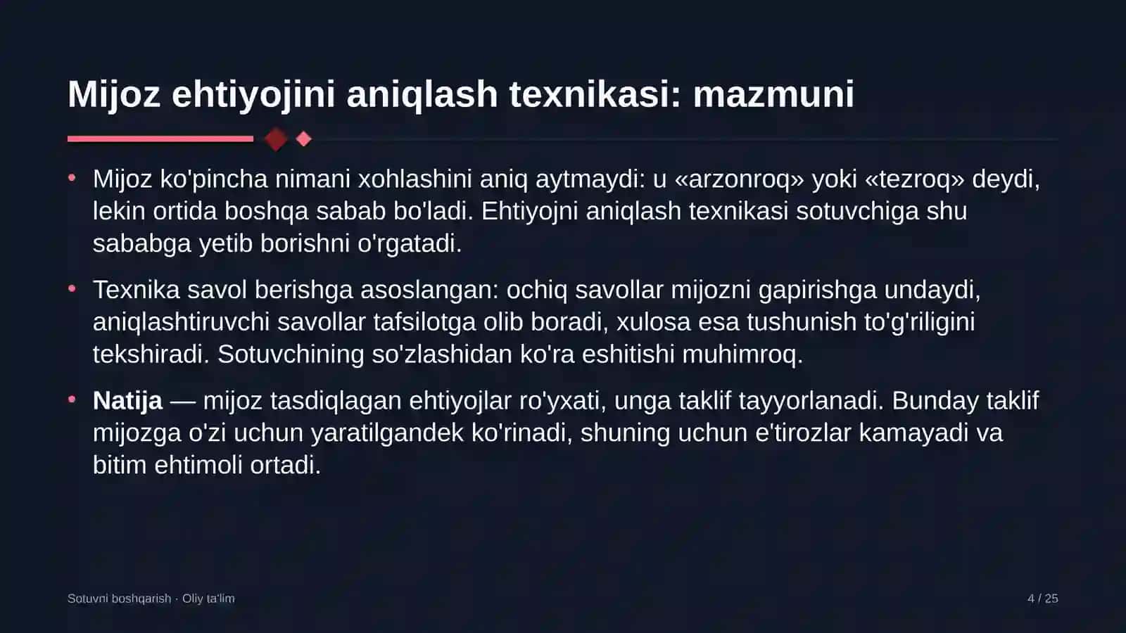 sovutkichli yuk tashishda mijoz ehtiyojini aniqlash texnikasi 6260 4