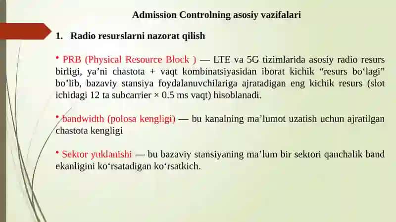 Kirishninazoratqilish(Admission Control) 4