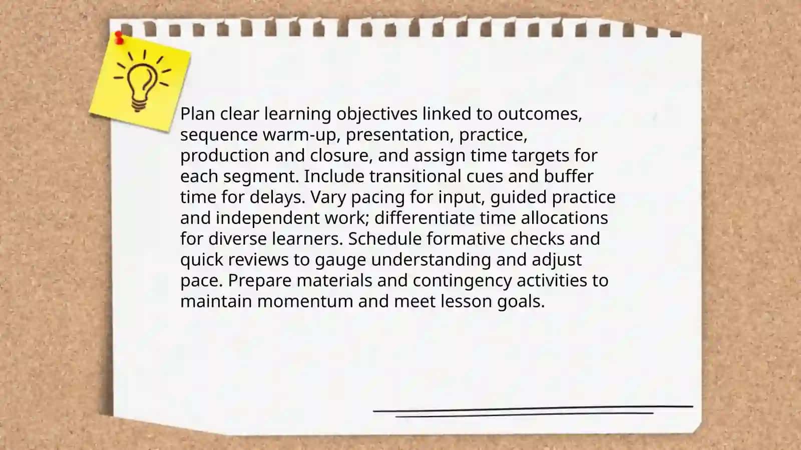 "Teacher's responsibilities during the lesson" 4