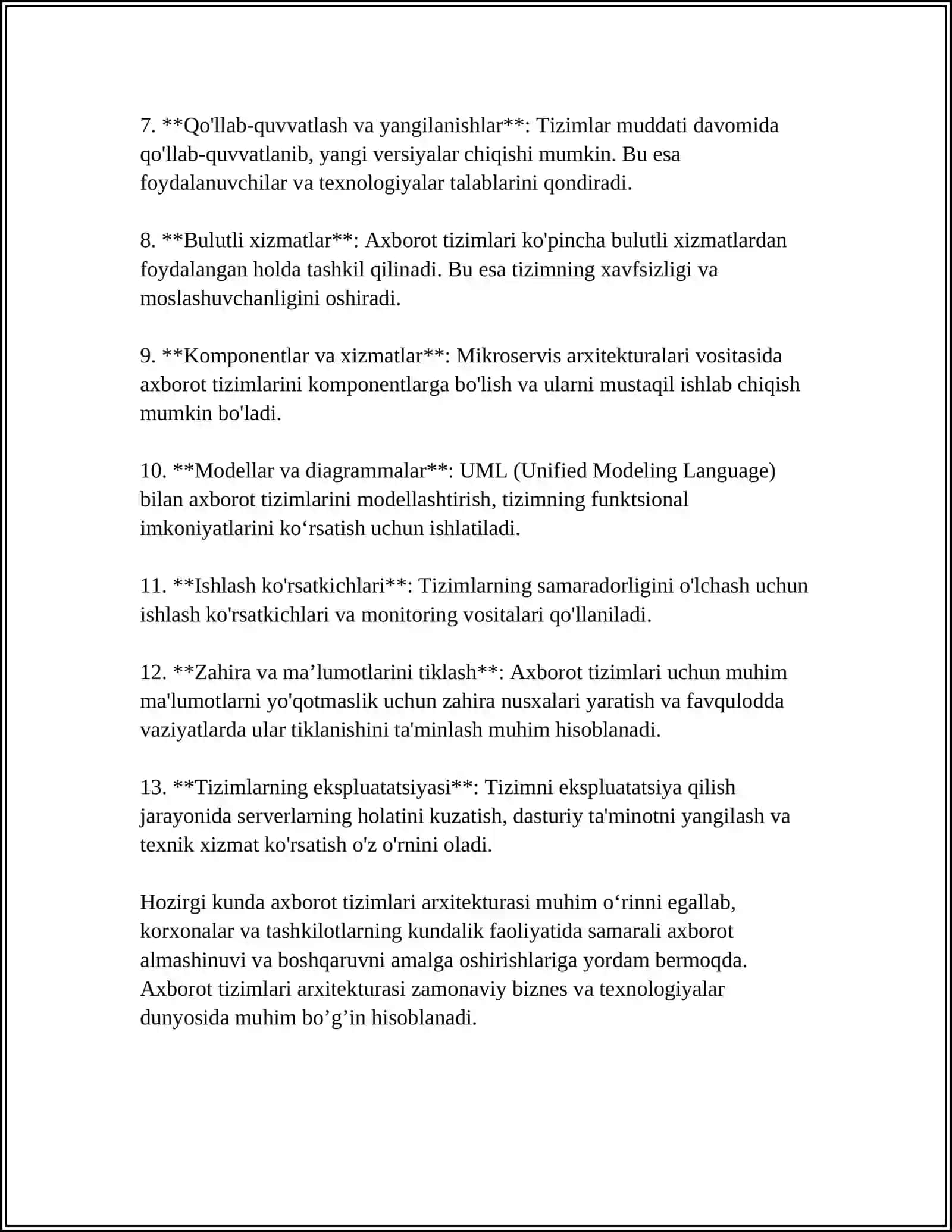 Axborot Tizimlari Arxitekturasi 4