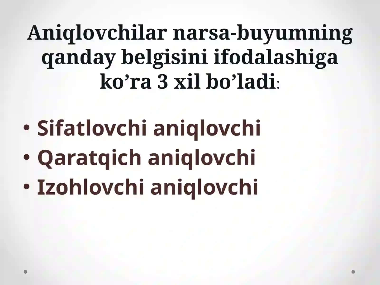 ANIQLOVCHI VA UNING IFODALANISHI 4