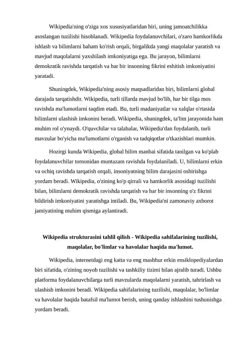 Wikipedia bilan ishlash 4