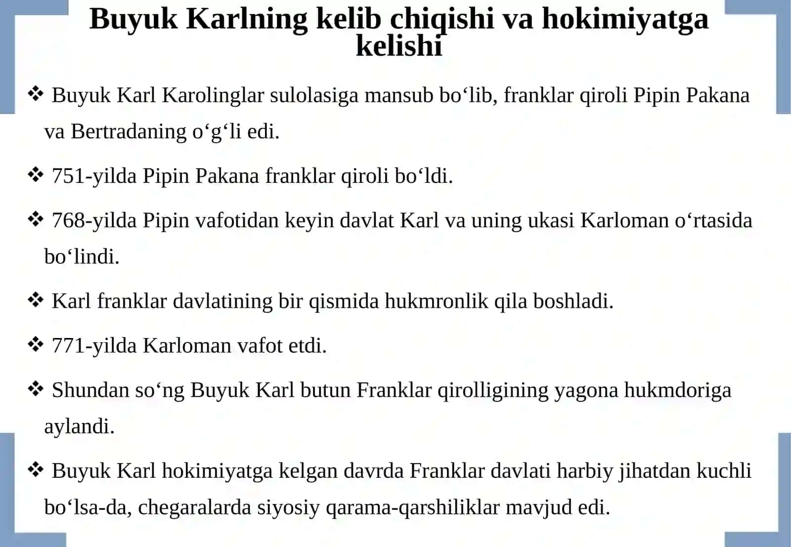 BUYUK KARL HUKMRONLIGI 4