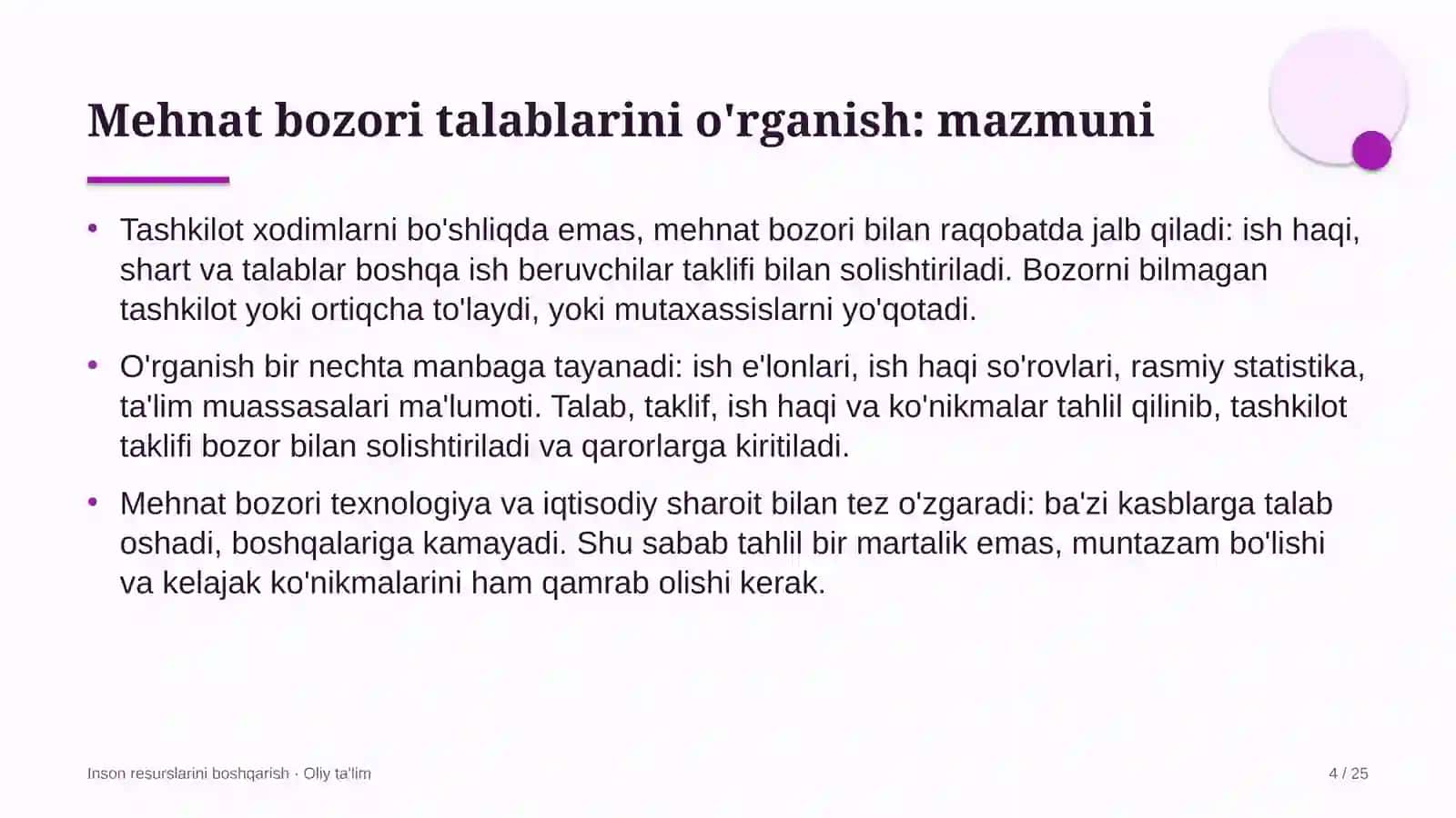 echkichilikda mehnat bozori talablarini o'rganish 3118 4