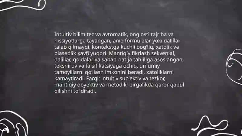 Intuitsiya. Intuitit bilim 4