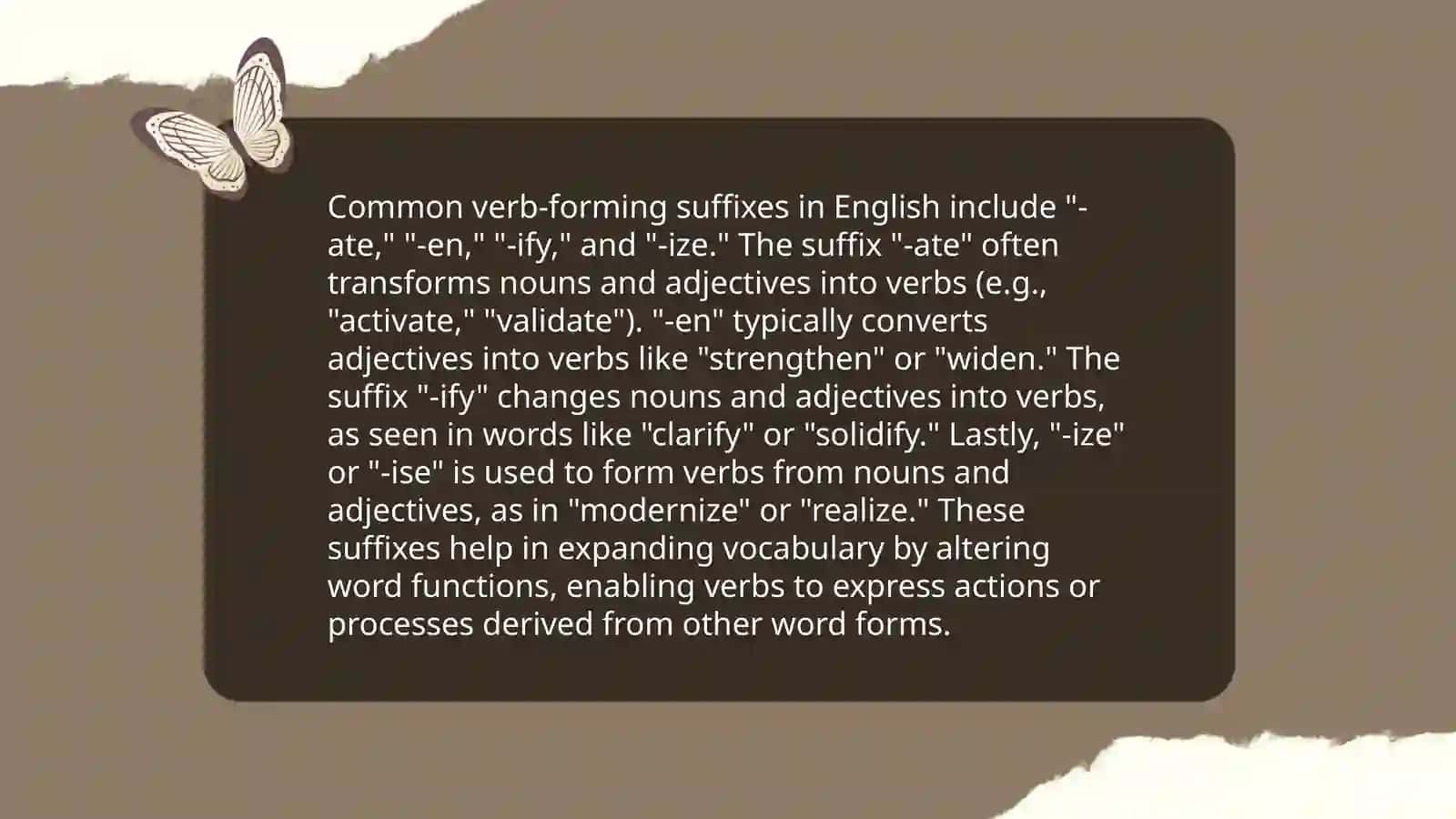 Verb-forming suffixes 4