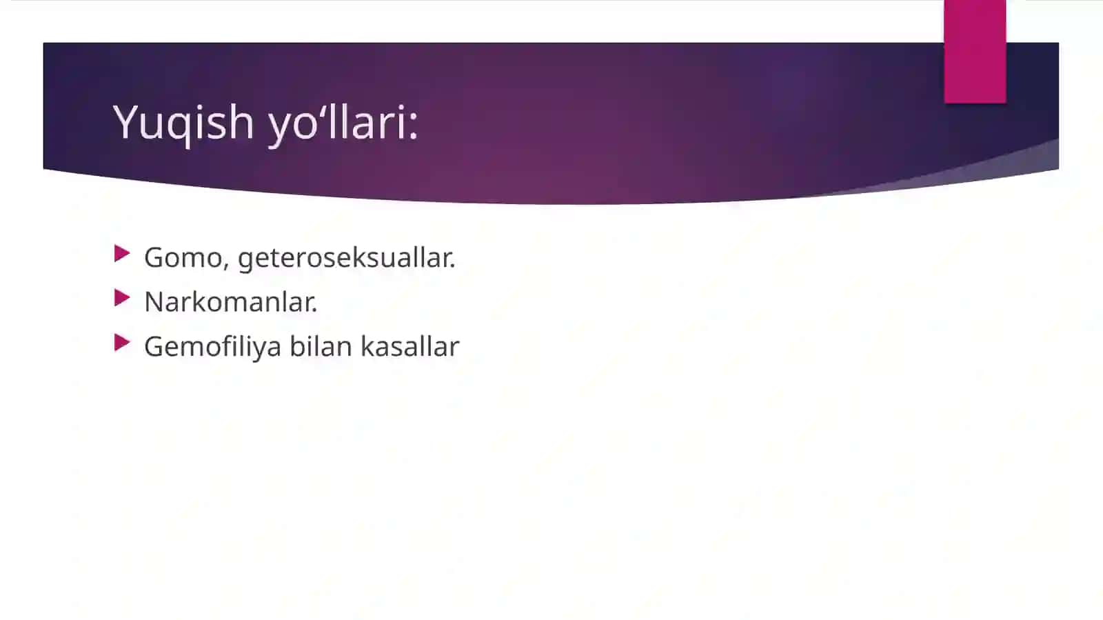 OITS (Ottirilgan Immunitet Tanqisligisindromi) 4