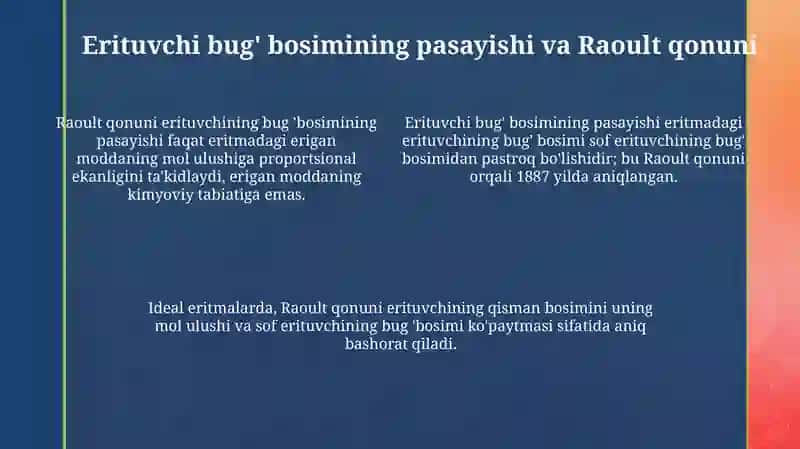 Eritmalarning kolligativ xossalari 4