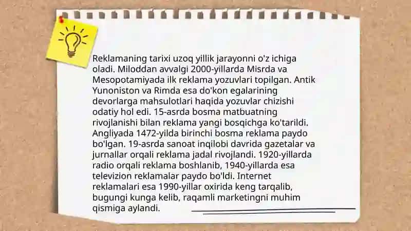 Reklamaning mazmun mohiyati 4