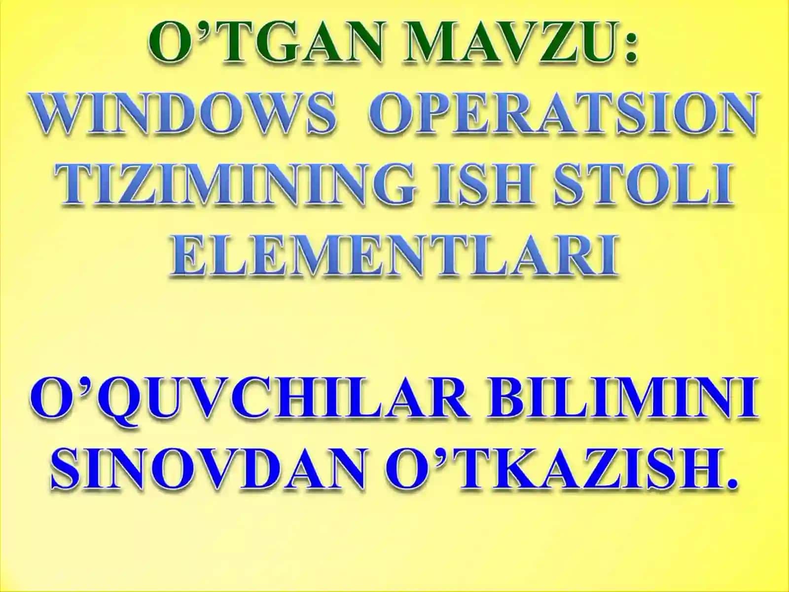 Windows operatsion tizimida oynalar bilan ishlash 4