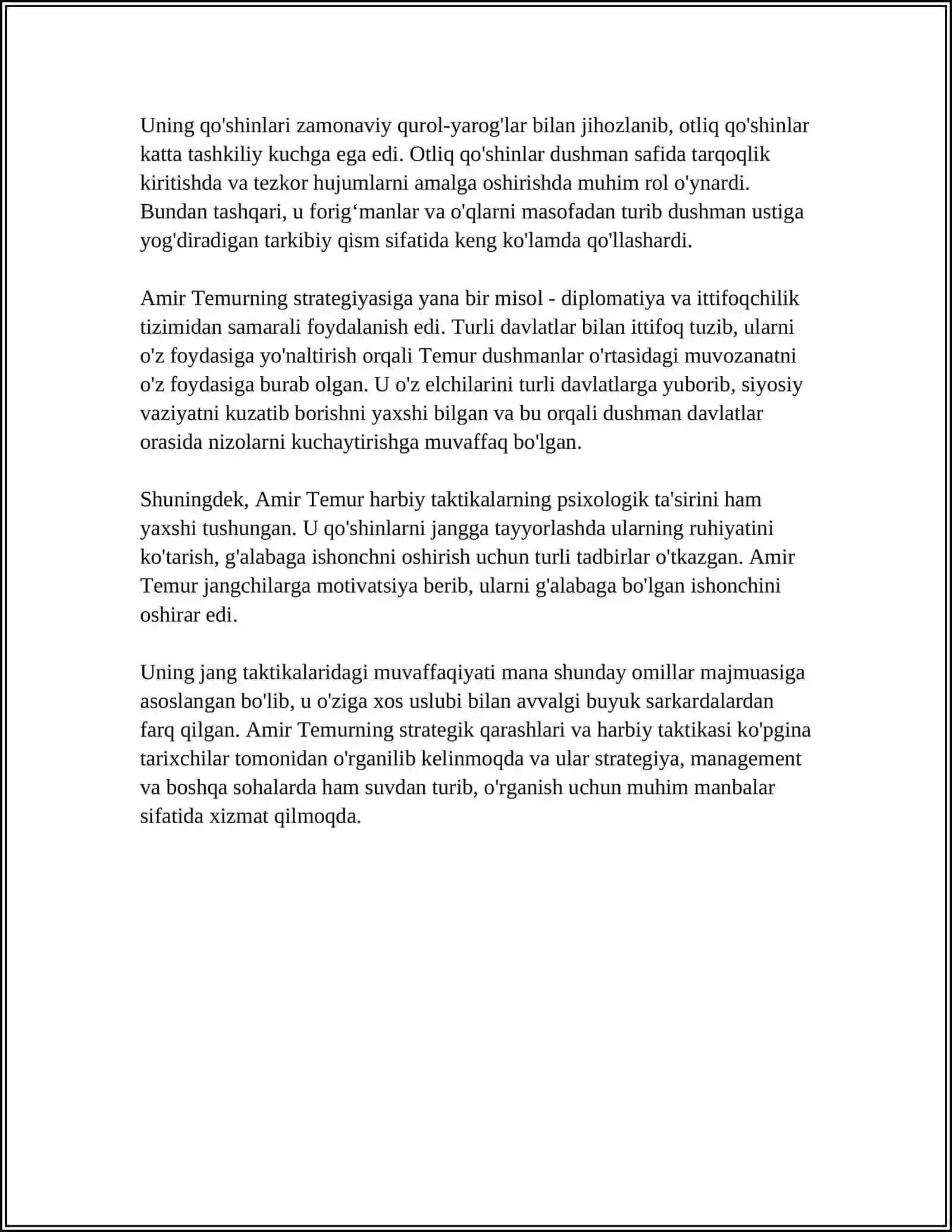 AMIR TEMURNING STRATEGIK QARASHLARI 4